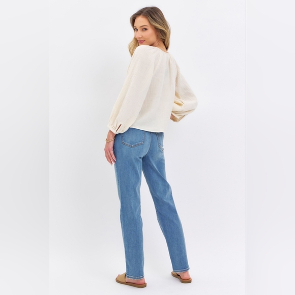 Just In !! JUDY BLUE Full Size High Waist Straight Jeans - Picture 10 of 11